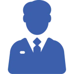 Icon of a business professional representing the end-to-end support process of an experienced team from Water Storage Tanks, Inc. As the intellectual property of Water Storage Tanks, Inc., this image is subject to copyright.