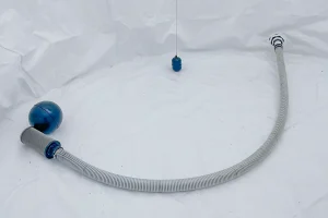 Photo of a floating filter affixed to the interior of a CorGal® rainwater harvesting tank. As the intellectual property of Water Storage Tanks, Inc., this image is subject to copyright.