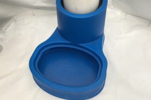 Calming inlet 13x9 Blue Calming Inlet attached to white PVC inlet