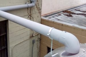 Inlet Filter Photo of an inlet filter with a pvc pipe extending from a building.